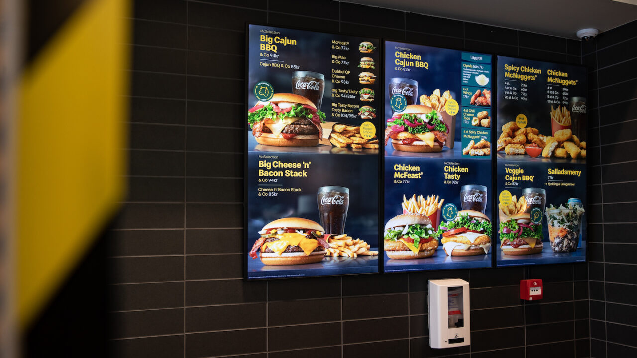 Digital Menu Boards at McDonald's